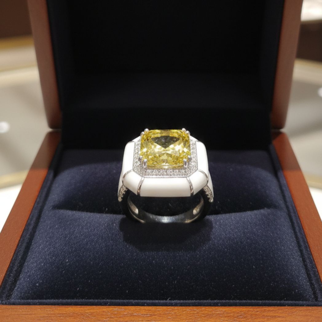 Royal Sapphire Camellia Ring