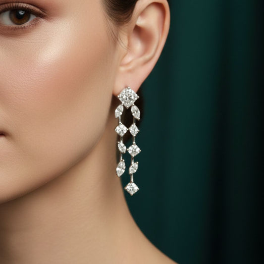 Marquise Radiant Draped Jewelry Set