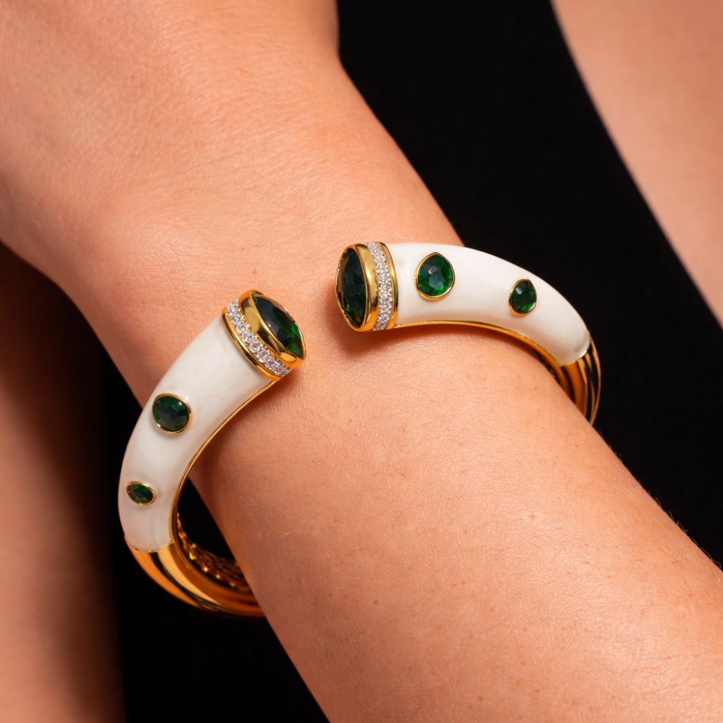 Emerald Duo Enamel Kada