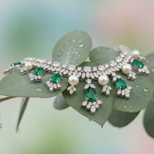 Marquise Cascade Green Set