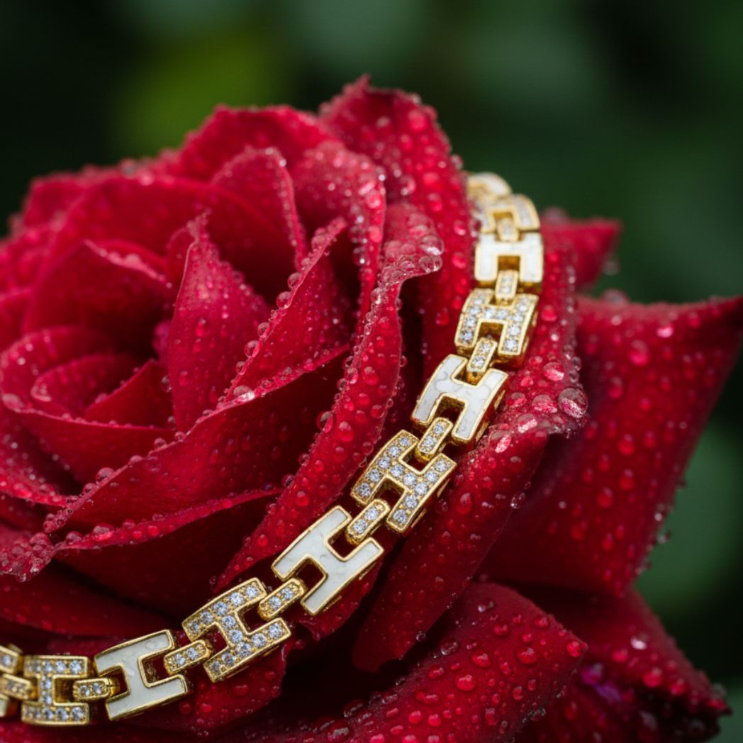 Signature "H" Enamel & Zircon Set