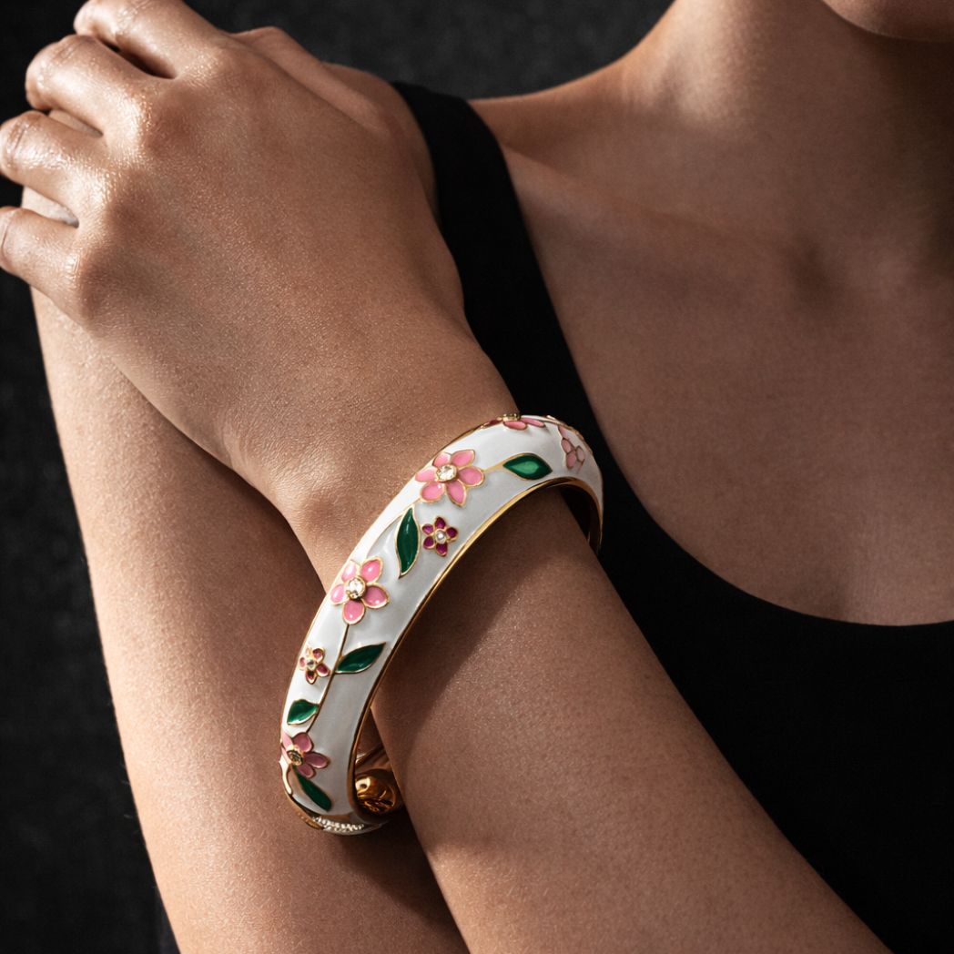 Flora Enamel Kada Bangle