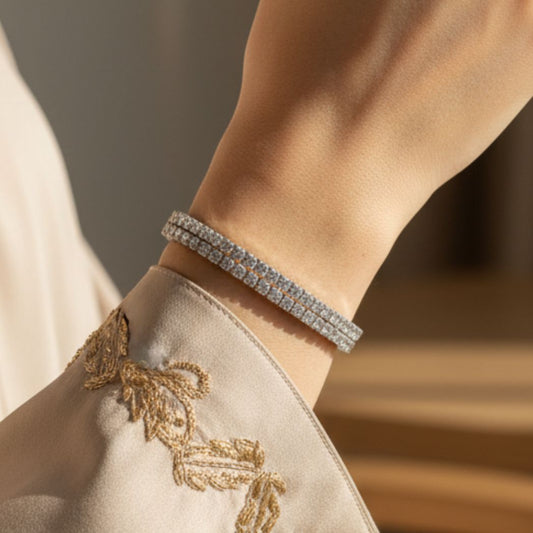 The Dual Radiance Tennis Bracelet