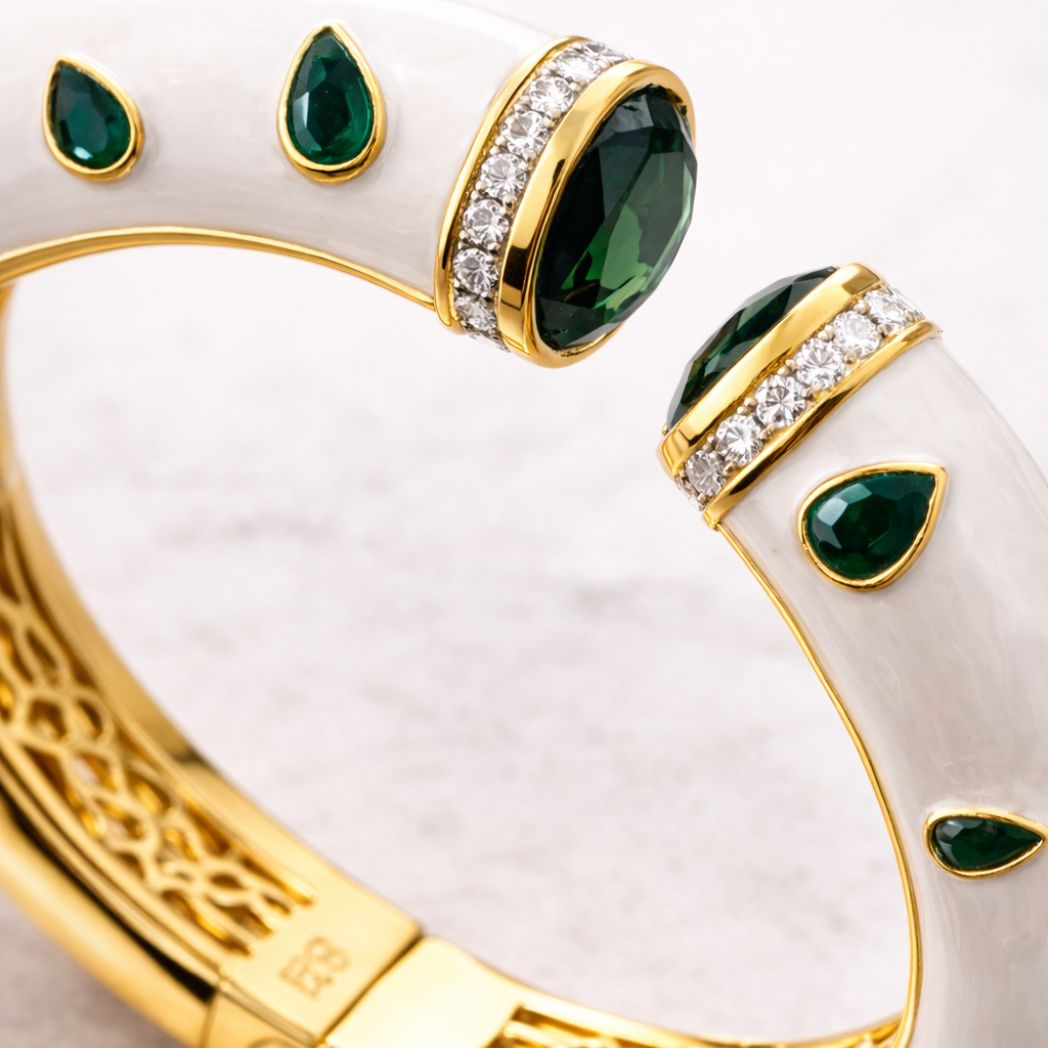Emerald Duo Enamel Kada