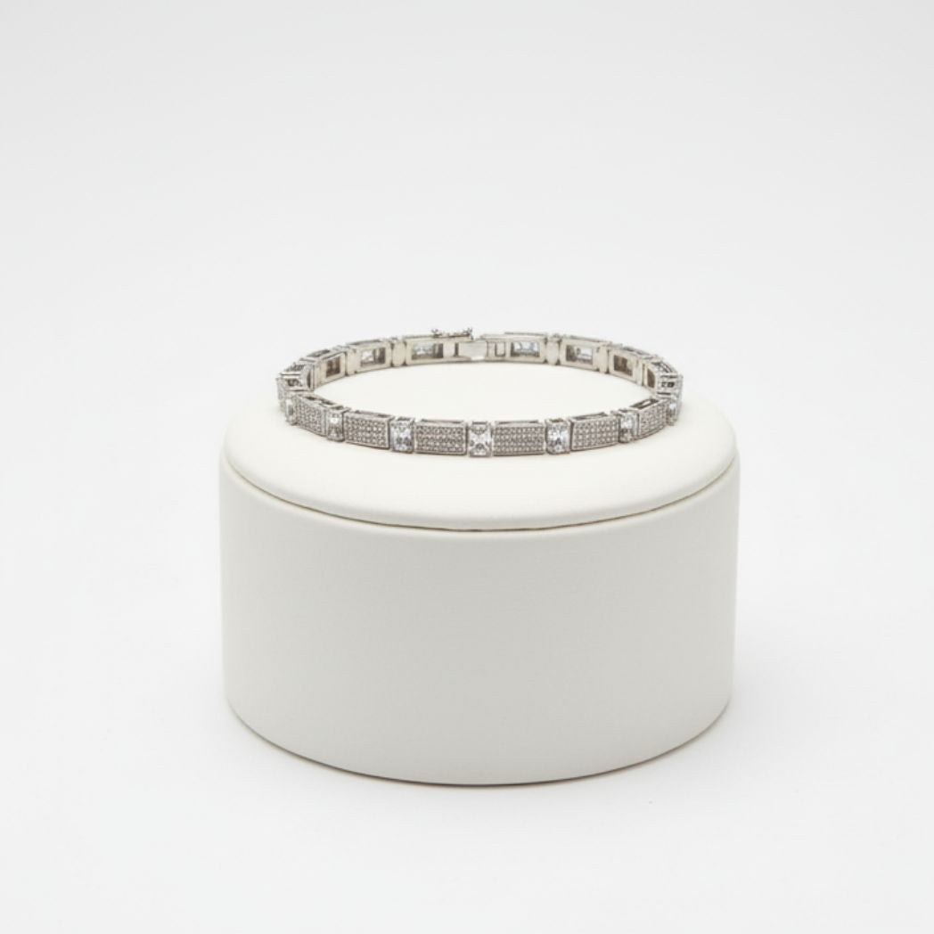 Baguette & Pavé Link Bracelet