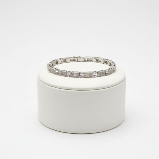 Baguette & Pavé Link Bracelet