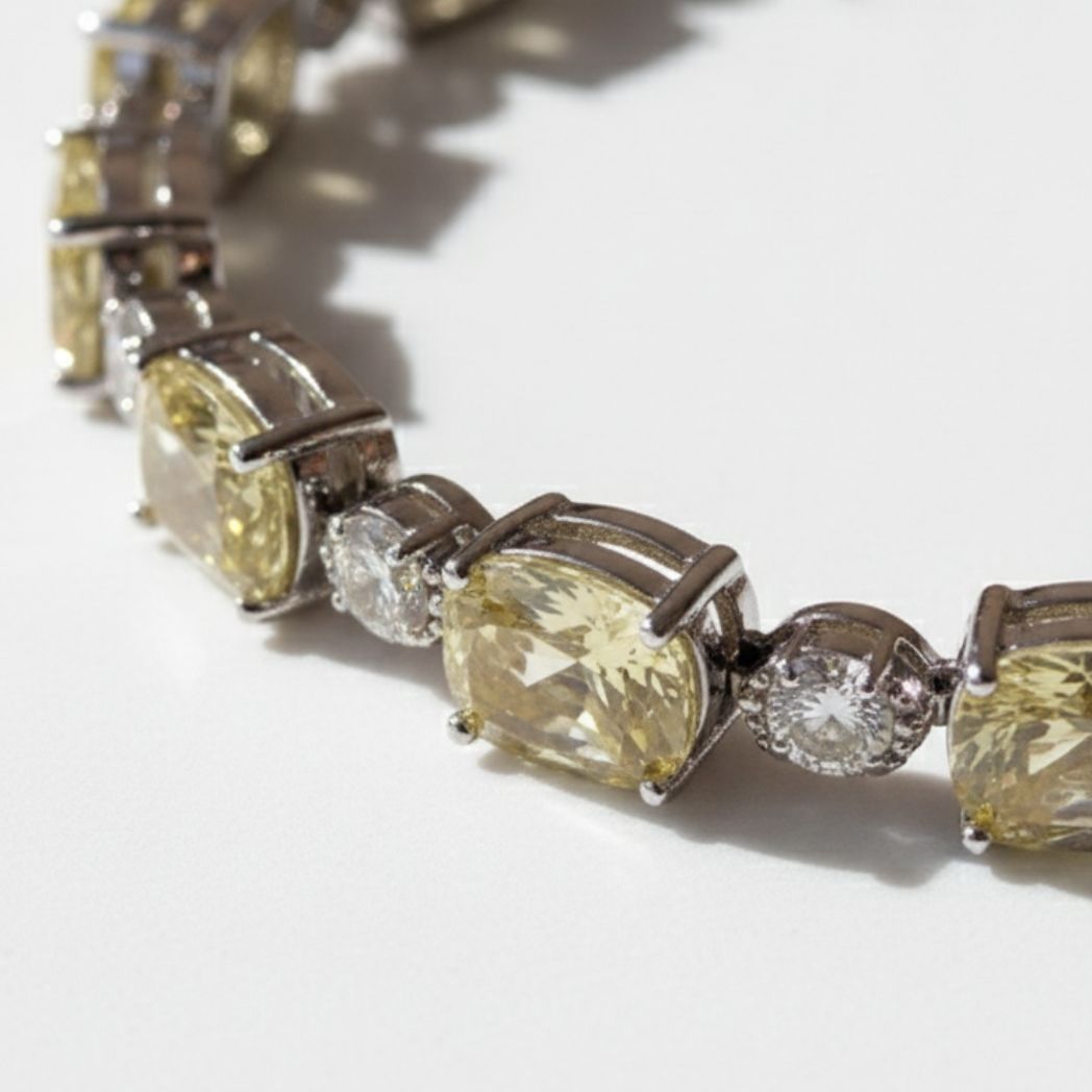 Amethyst Halo Bracelet