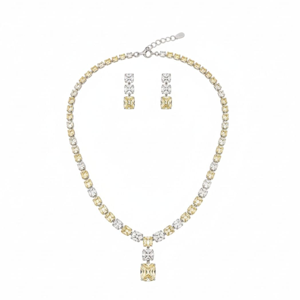 Luminous Cascade Zircon Set