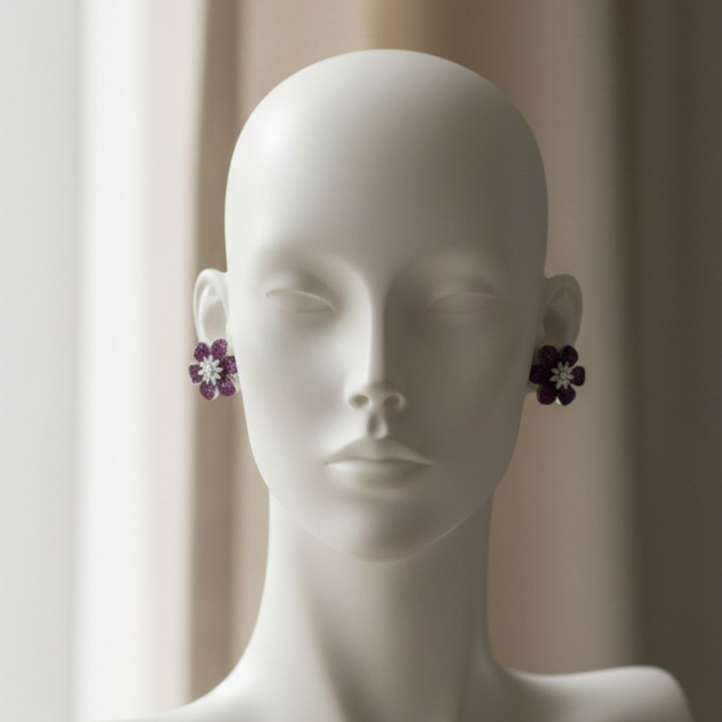 Blooming Plum Blossom Studs