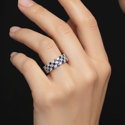 The Midnight Bloom Ring