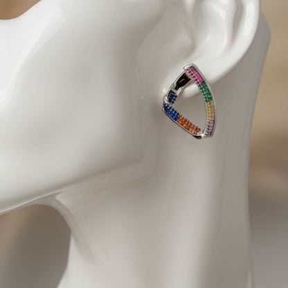 Multicolor Halo Drop Earrings