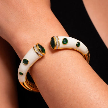 Emerald Duo Enamel Kada