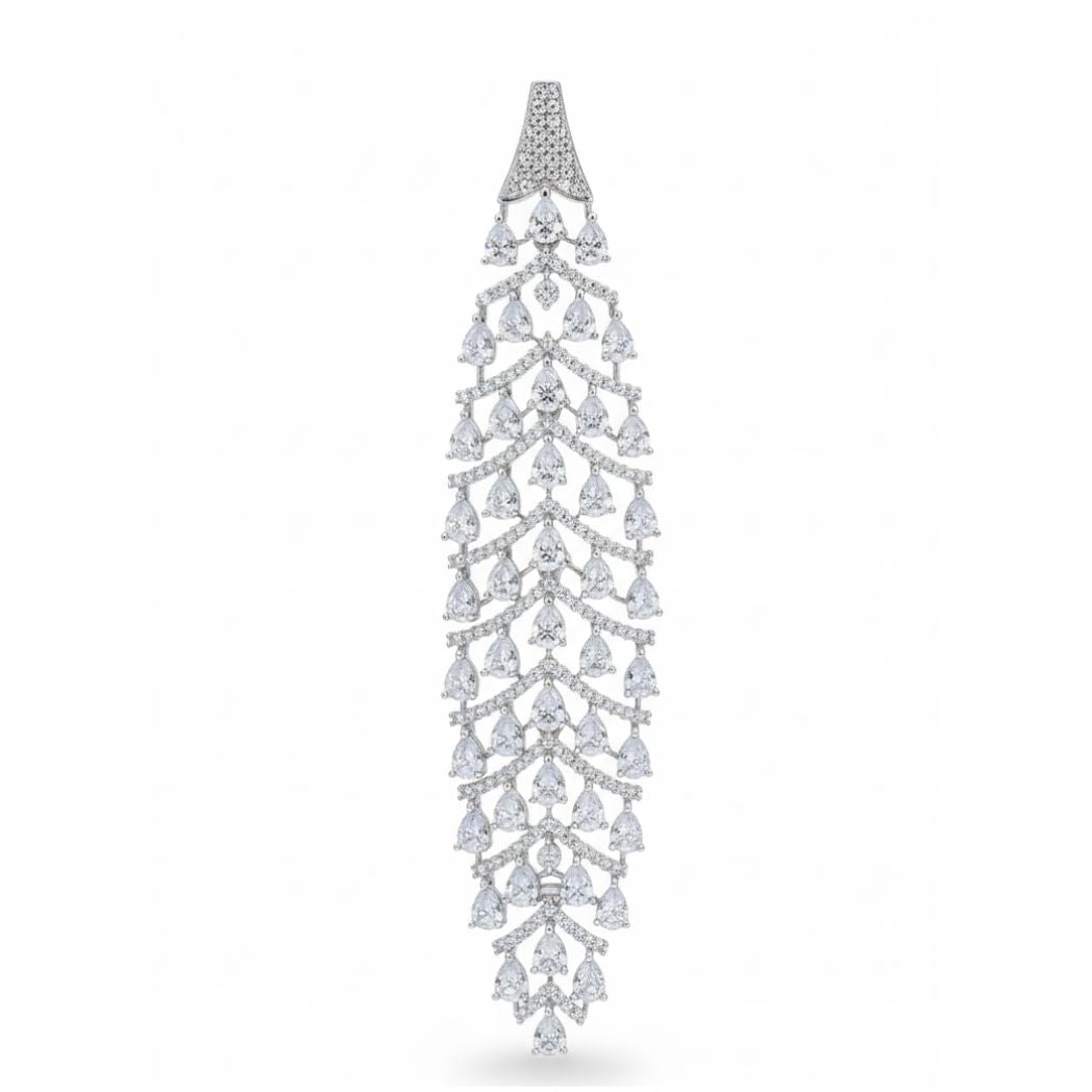 Pear-Cut Cascade Chandelier Earrings