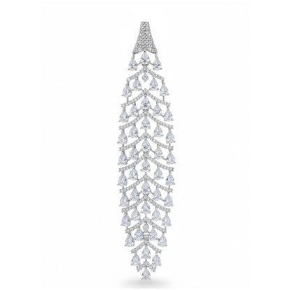 Pear-Cut Cascade Chandelier Earrings