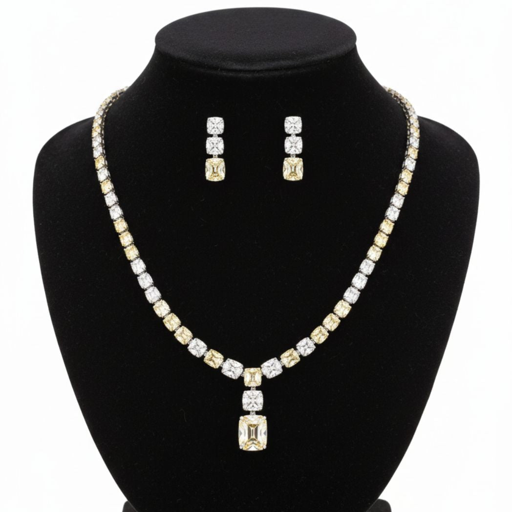 Luminous Cascade Zircon Set