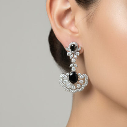 Midnight Noir Chandelier Earrings