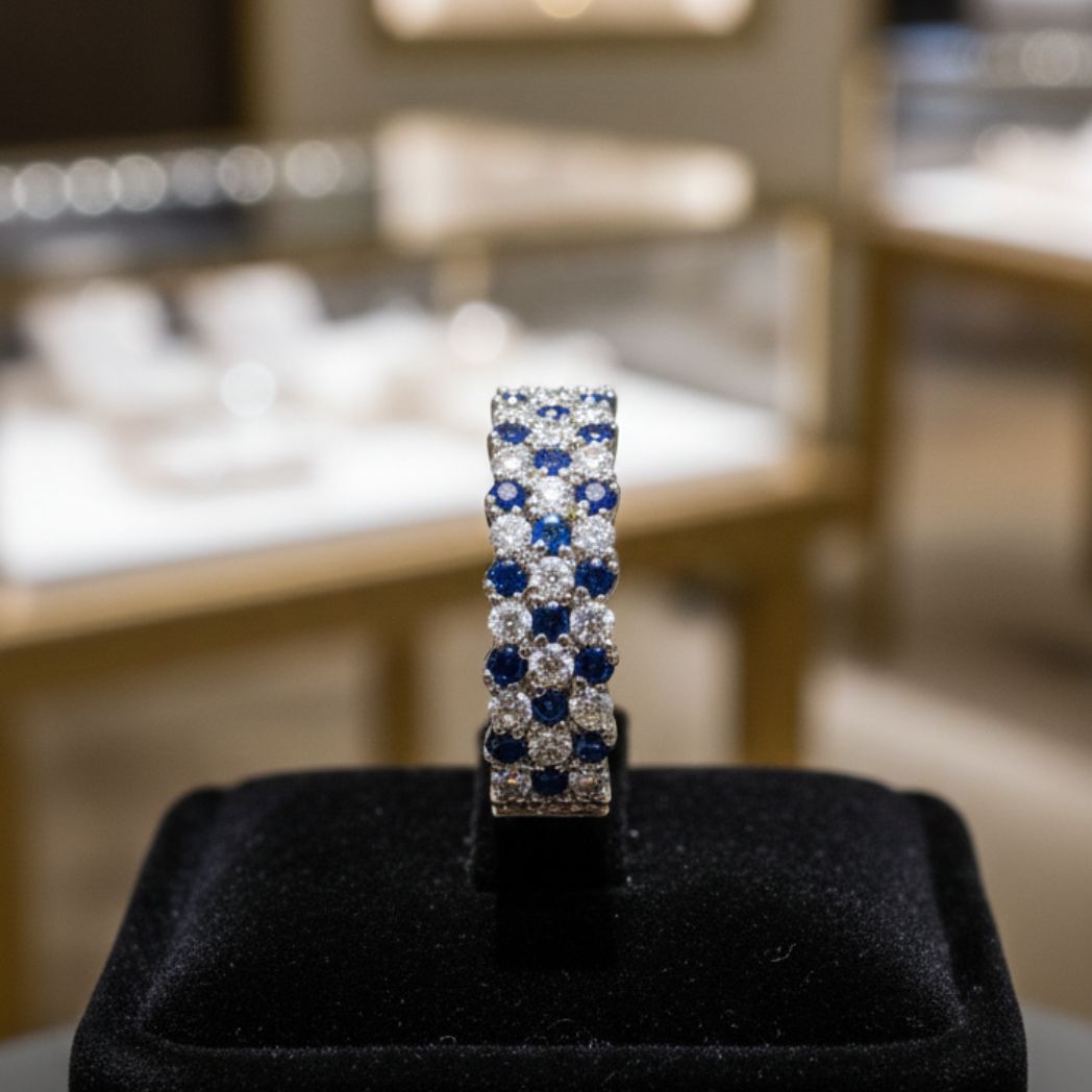 The Midnight Bloom Ring
