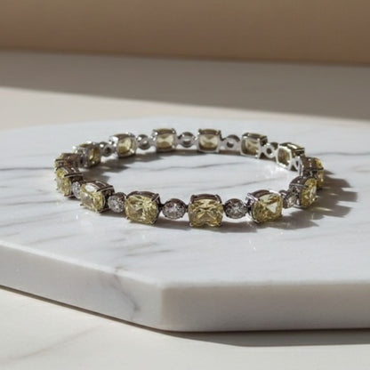Amethyst Halo Bracelet