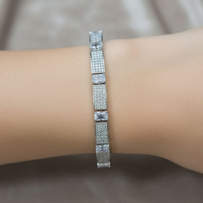 Baguette & Pavé Link Bracelet