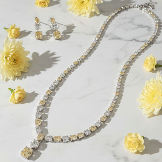 Luminous Cascade Zircon Set