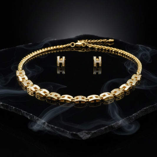 Signature "H" Enamel & Zircon Set