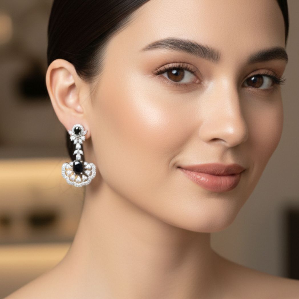 Midnight Noir Chandelier Earrings