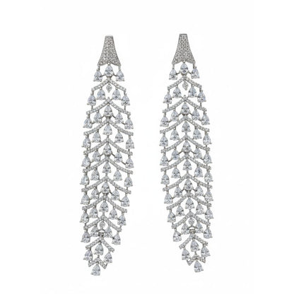 Pear-Cut Cascade Chandelier Earrings
