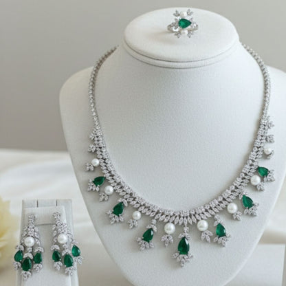 Marquise Cascade Green Set