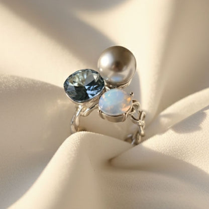 Royal Sapphire Camellia Ring