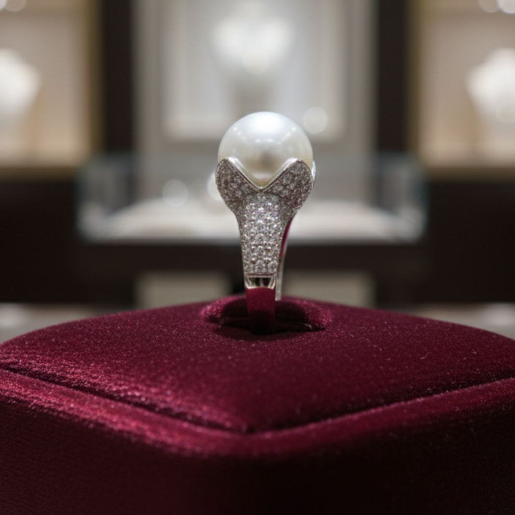Petal Luster Pearl Ring