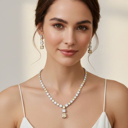 Luminous Cascade Zircon Set
