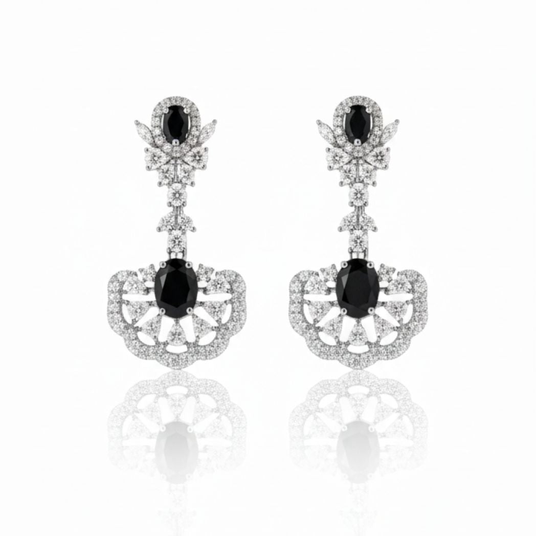 Midnight Noir Chandelier Earrings
