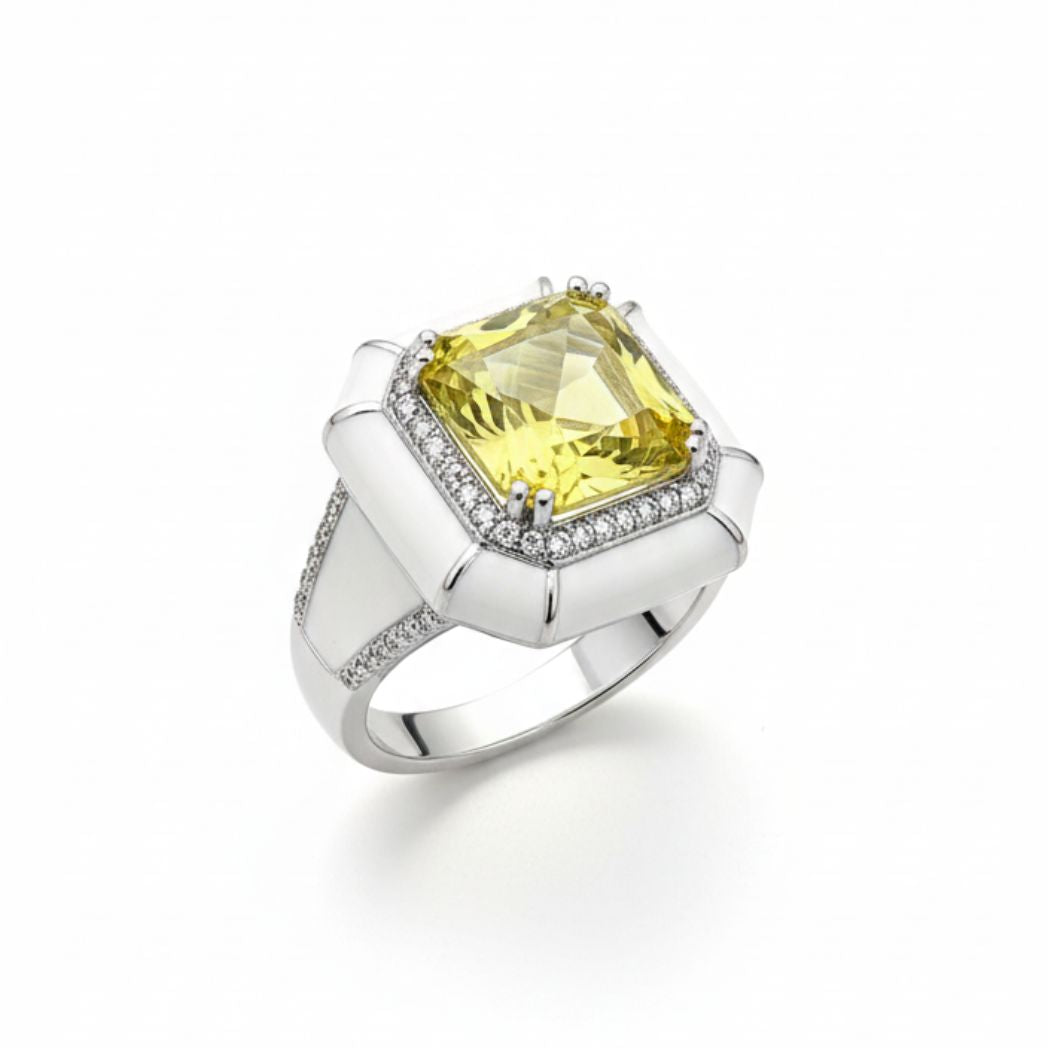 Royal Sapphire Camellia Ring