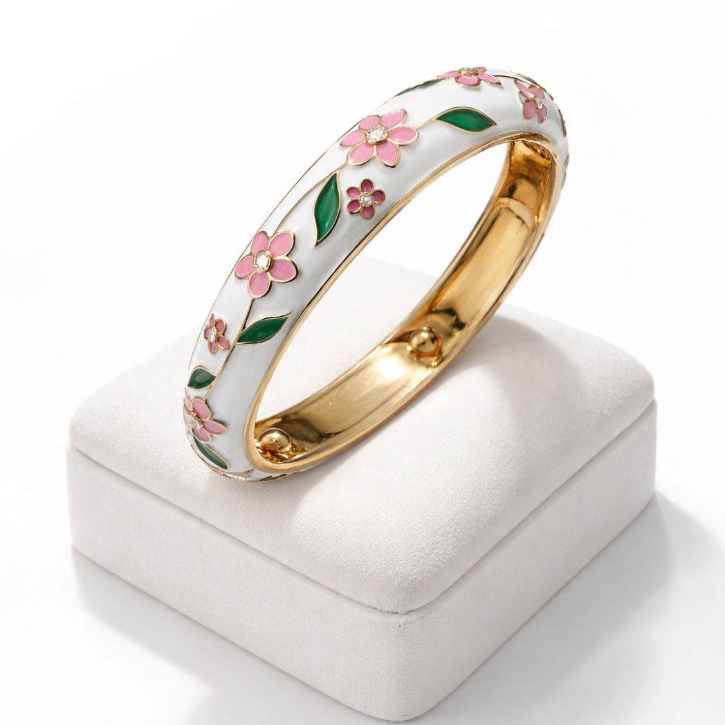 Flora Enamel Kada Bangle