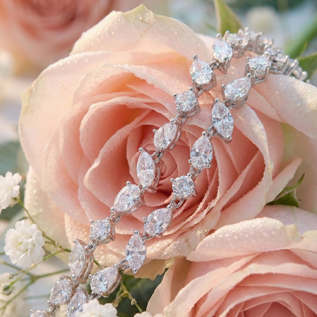 Marquise Radiant Draped Jewelry Set