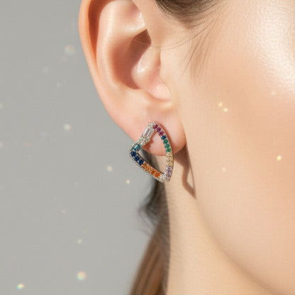 Multicolor Halo Drop Earrings