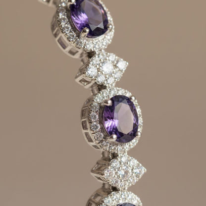 The Midnight Amethyst Halo Bracelet
