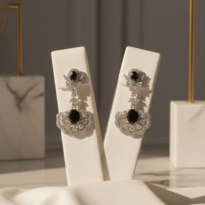 Midnight Noir Chandelier Earrings