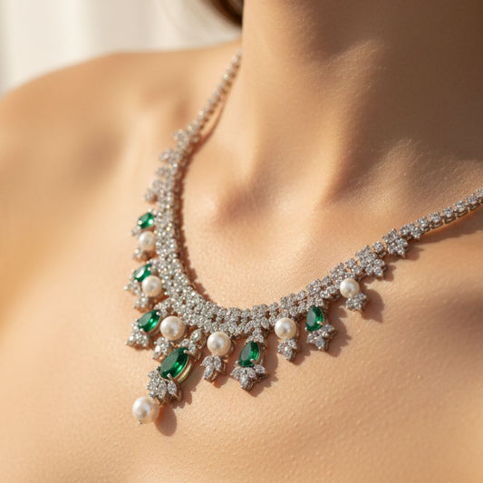 Marquise Cascade Green Set