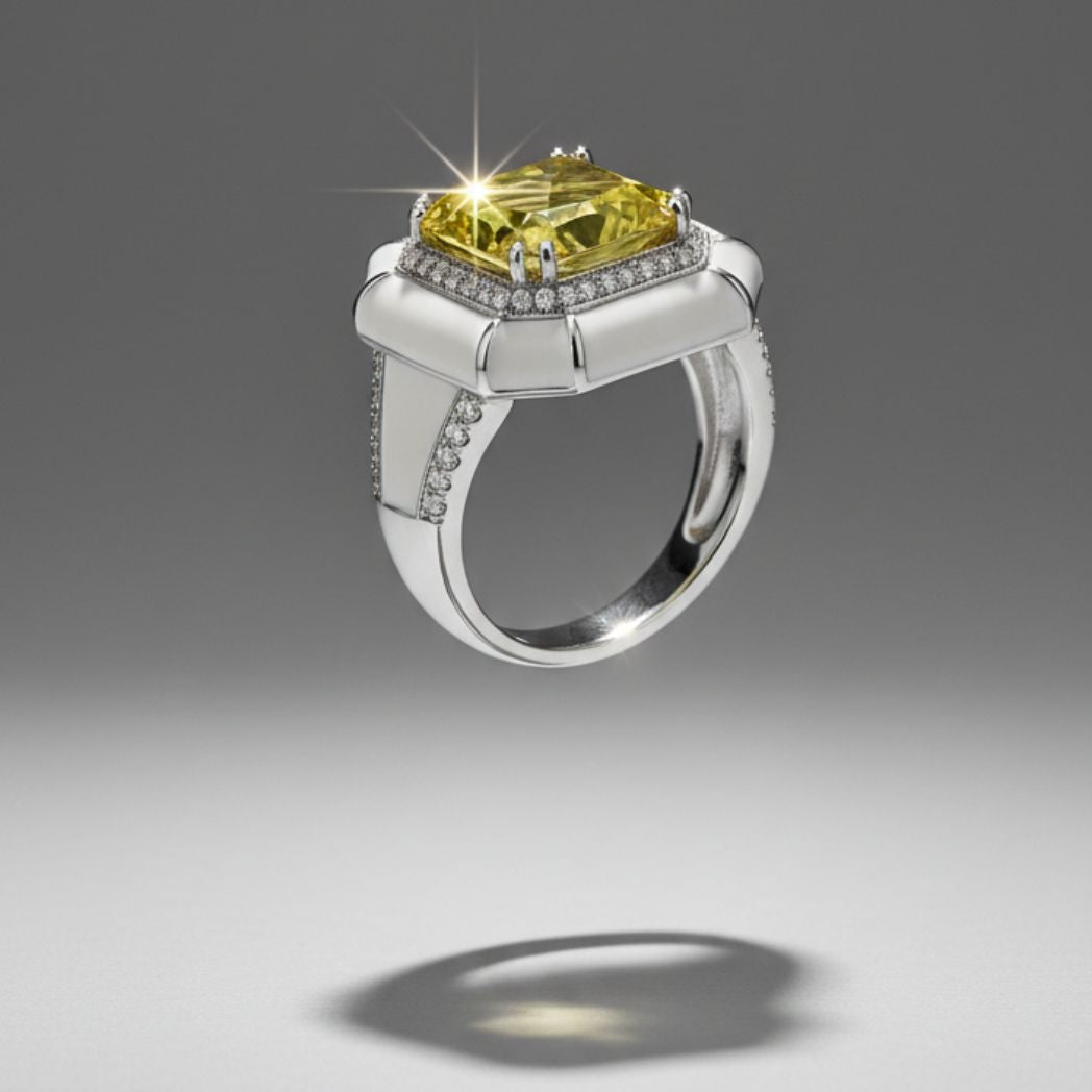 Royal Sapphire Camellia Ring