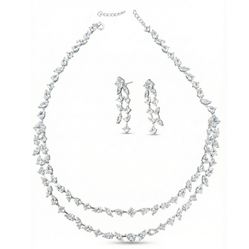 Marquise Radiant Draped Jewelry Set