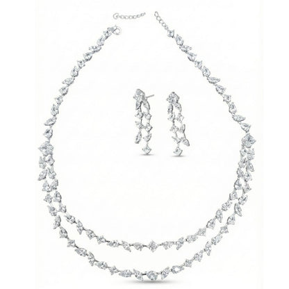 Marquise Radiant Draped Jewelry Set