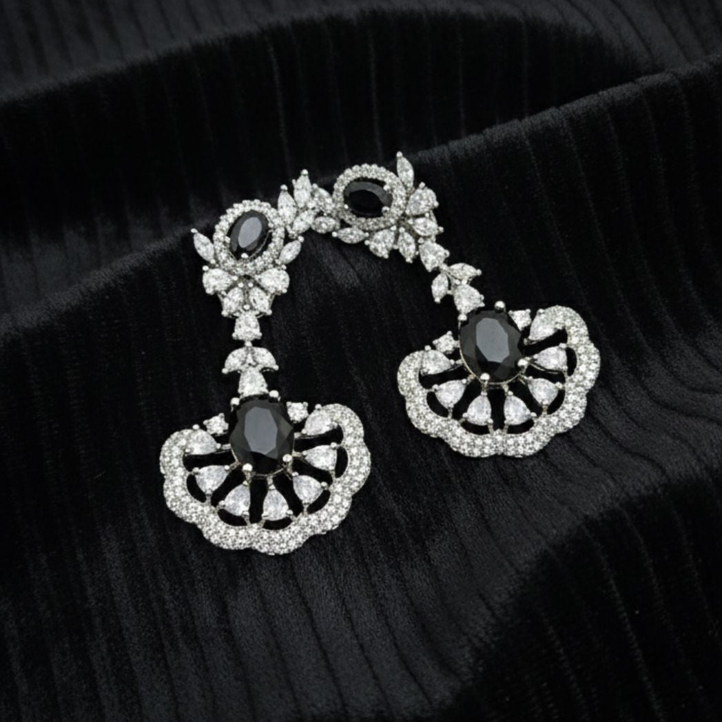 Midnight Noir Chandelier Earrings