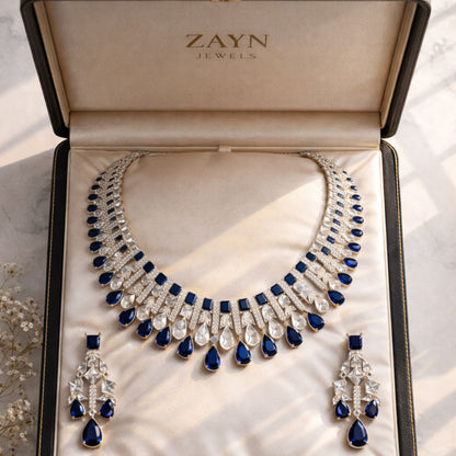 Fashion Jewellery Crystal Floral Bridal Necklace Set