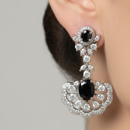 Midnight Noir Chandelier Earrings