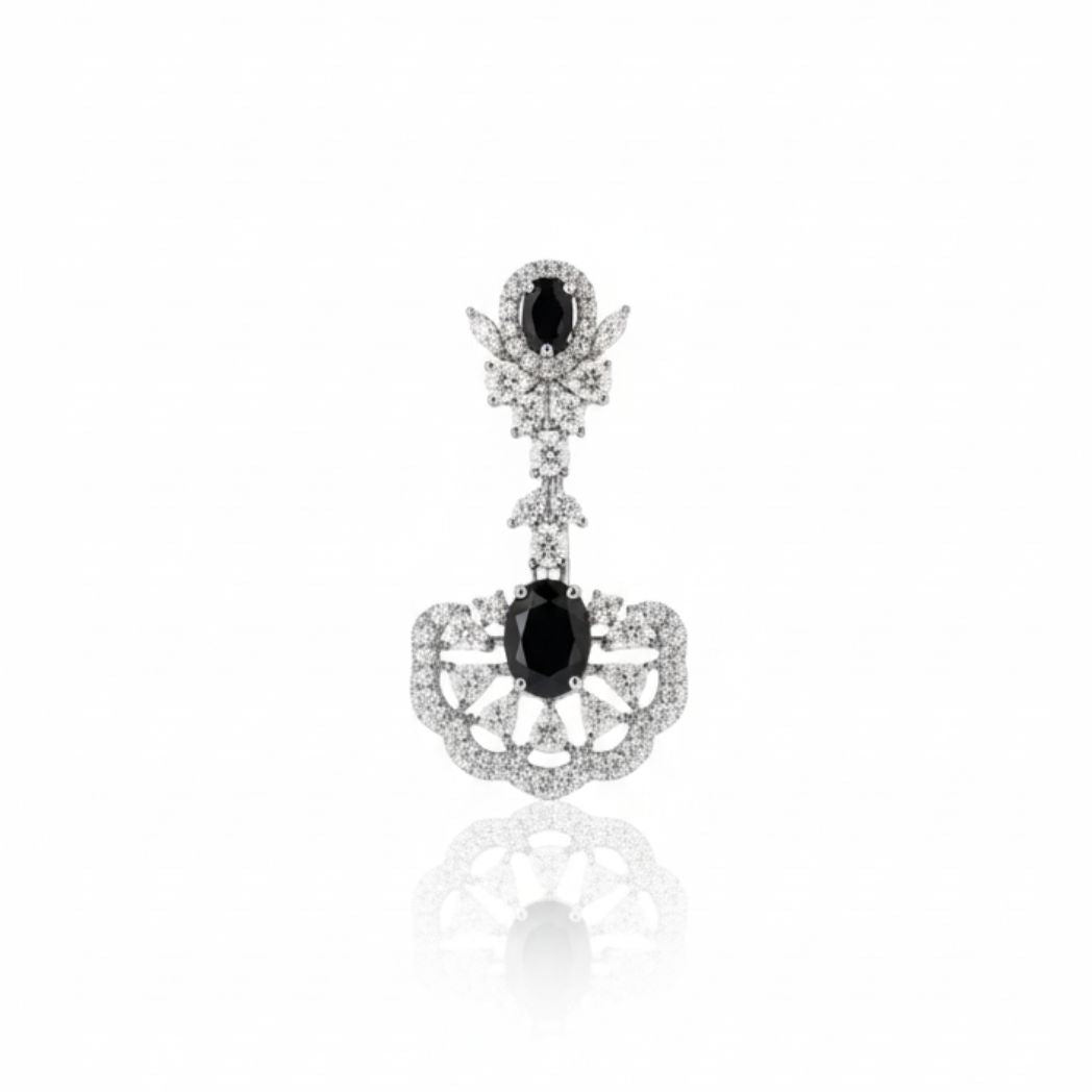 Midnight Noir Chandelier Earrings