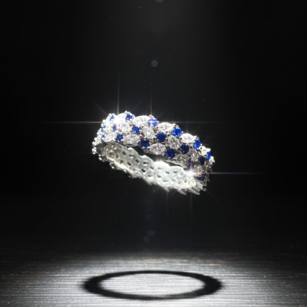 The Midnight Bloom Ring