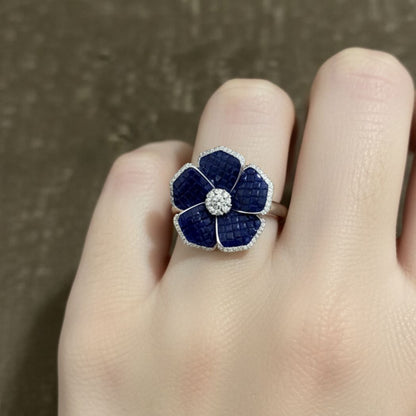 Midnight Bloom Cocktail Ring