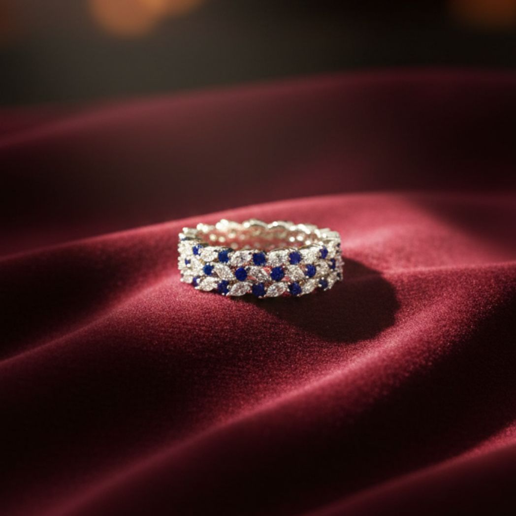 The Midnight Bloom Ring