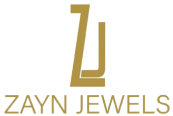 Zayn Jewels logo in gold on a white background